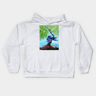 a fish in the sky Kids Hoodie